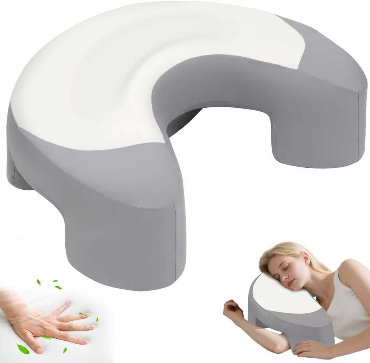 SnelShoppen - Wdmiya Zijslaper Kussen - Ice Silk Hoofdkussen voor Zijslapers - Ergonomisch Kussen voor Ondersteuning - Luxe Zacht en Ademend - Perfect