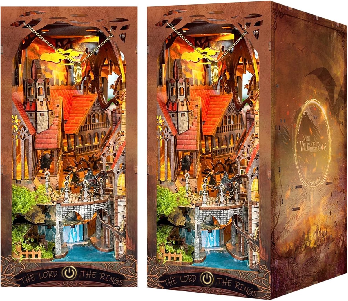 SnelShoppen - Farekass Boek Nook Kit - DIY Miniatuur 3D Puzzel - Houten Decoratie met LED Licht - Miniaturen voor Volwassenen en Tieners - Cadeau voor