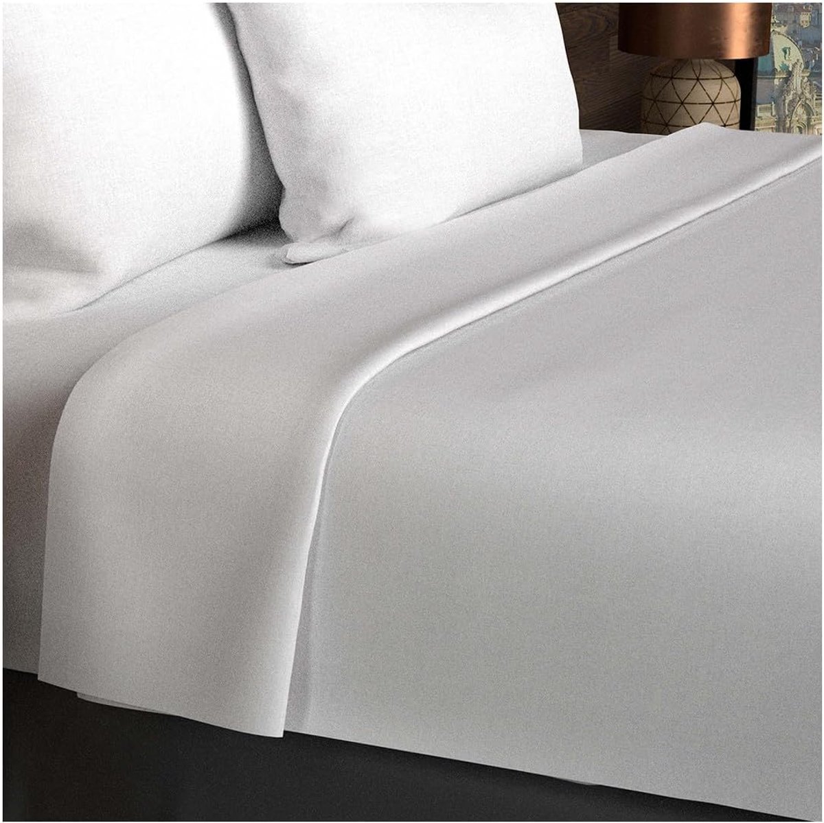 SnelShoppen - Katoenen Laken 260 x 300 cm - Wit - 57 Draadjes/cm² - Machinewasbaar - Ideaal voor Bedden, Logies en Kamperen