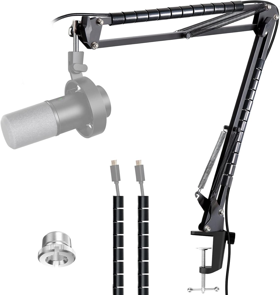 Thijox - Microfoon Boom Arm Stand voor FIFINE K688 - Desk Microfoonstandaard met Kabelhoes - Perfect voor Podcast, Streaming, Gaming en Thuiswerk