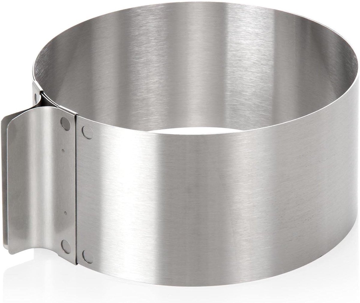 SnelShoppen - Cake Ring Verstelbaar 16-30 cm, 8 cm Hoog, Roestvrij Staal Bakaccessoire voor Taarten, Hittebestendig tot 180 °C, Vaatwasmachinebestendi