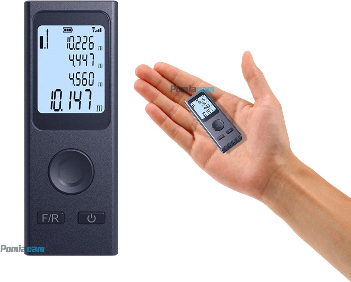 SnelShoppen - Smart Laser Rangefinder - Draagbaar Laser Meetinstrument - Handheld Laser Afstandsmeter - USB Oplaadbaar - Pythagorese Mode - Meten van