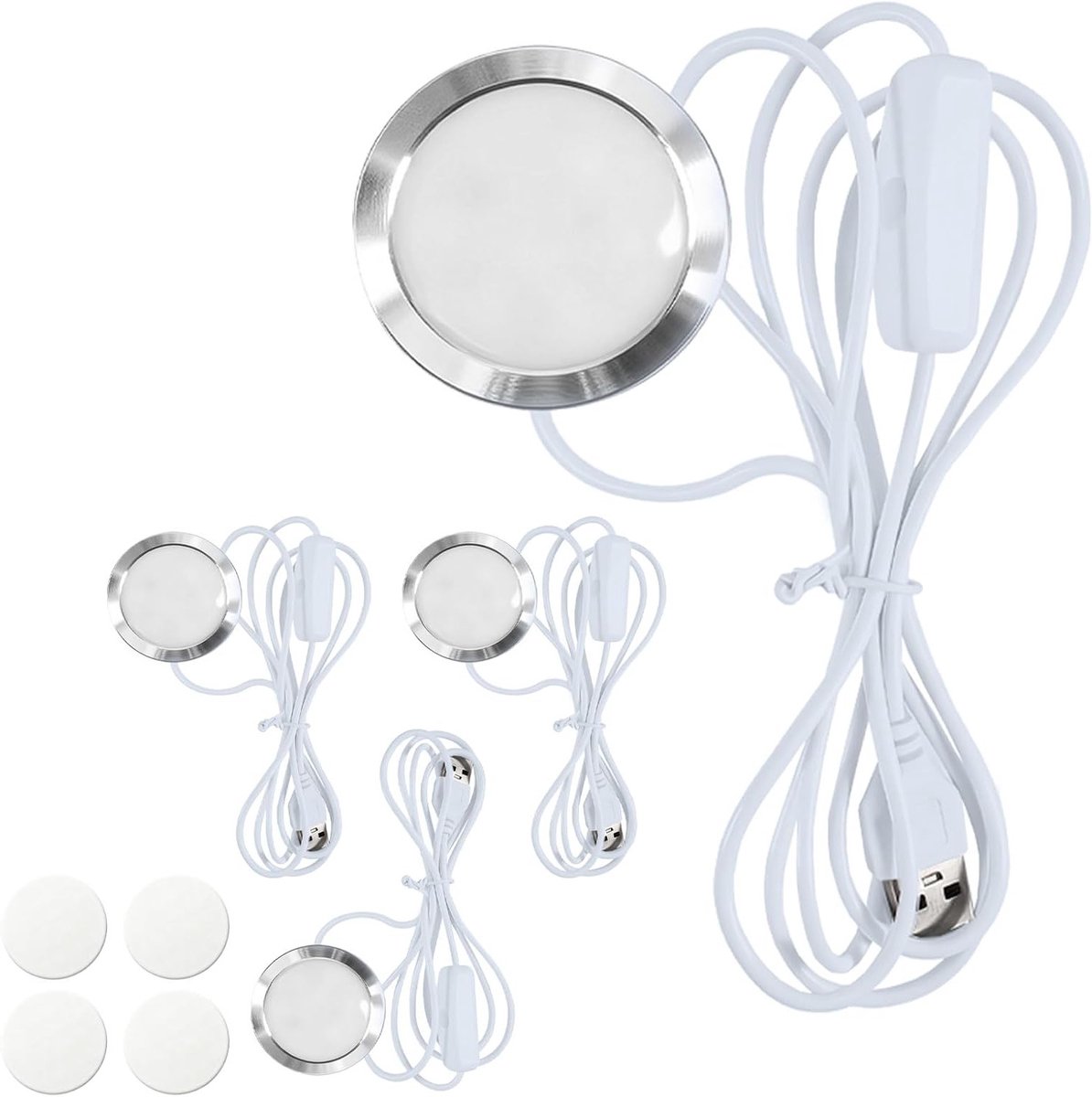 LED Lamp Set voor 3D Printer Modellen, Geschikt voor Diverse Lampenkappen en LED Lampen, Warm Witte Verlichting voor Creatieve Projecten