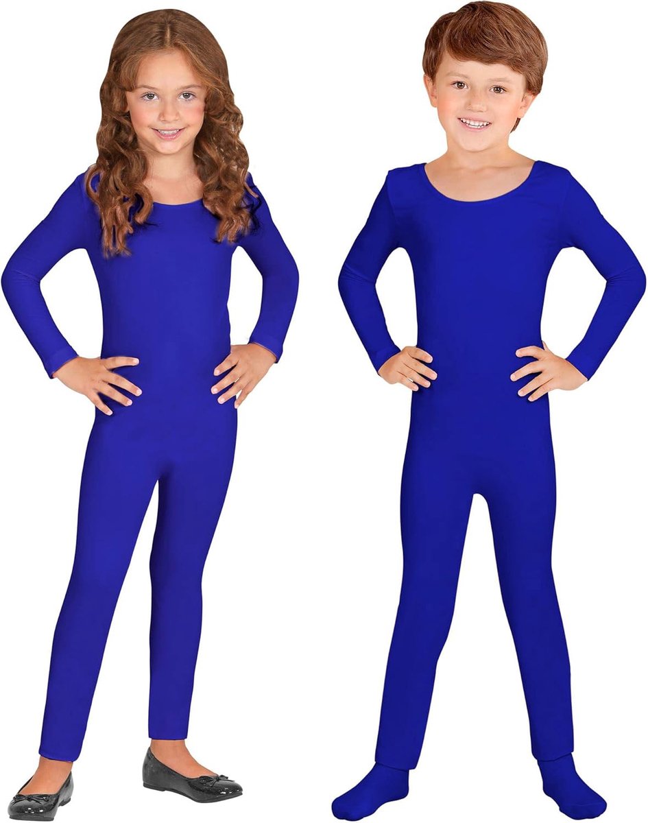 SnelShoppen - Kinderen Kostuum Bodysuit, Lange Mouwen en Benen, Elastisch Materiaal, Diverse Kleuren en Maten, Perfect voor Carnaval en Themafeesten