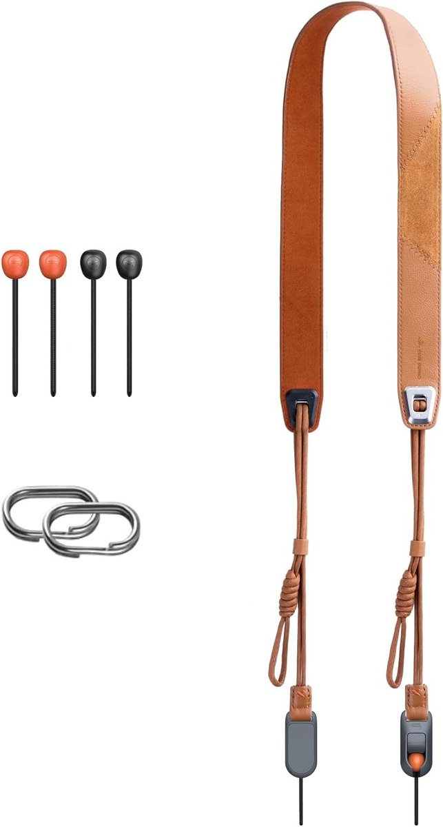 Premium leren camera strap voor optimale ondersteuning en comfort tijdens het fotograferen