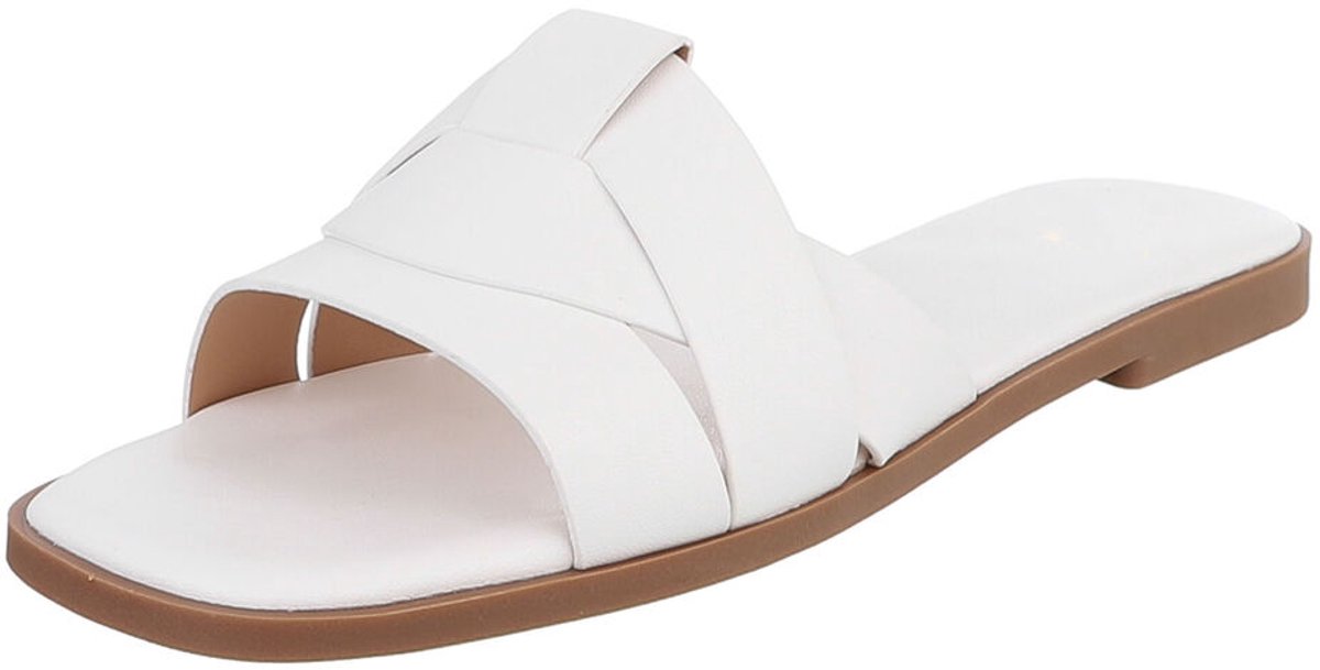 Dames slippers - gekruiste bandjes - instapmodel Mt:36