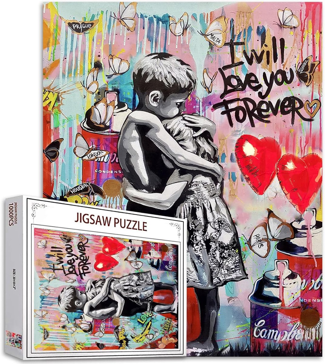 SnelShoppen - 1000 Stukjes Puzzel voor Volwassenen, Moderne Portretten, Kleurige Puzzels, Perfecte Decoratieve Cadeau voor Vrouwen, Gezinsactiviteiten