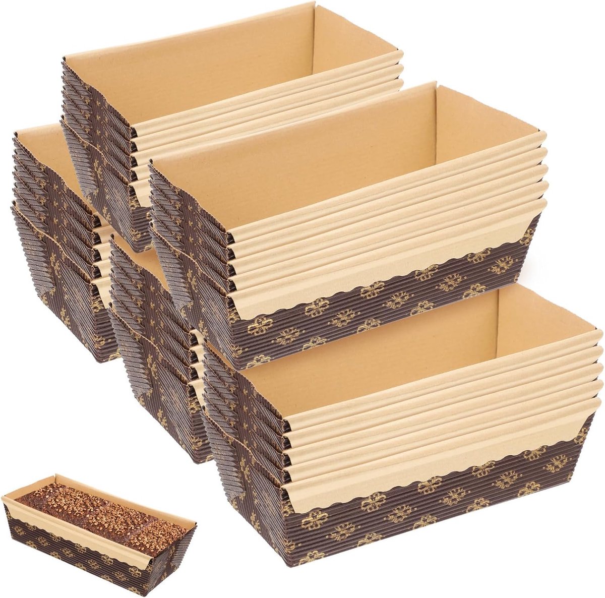 SnelShoppen - 25 Stuks Paper Baking Moulds - Mini Bakvormen - Oliebestendige Papieren Cakehouders - Stapelbaar - Keuken en Bakaccessoires