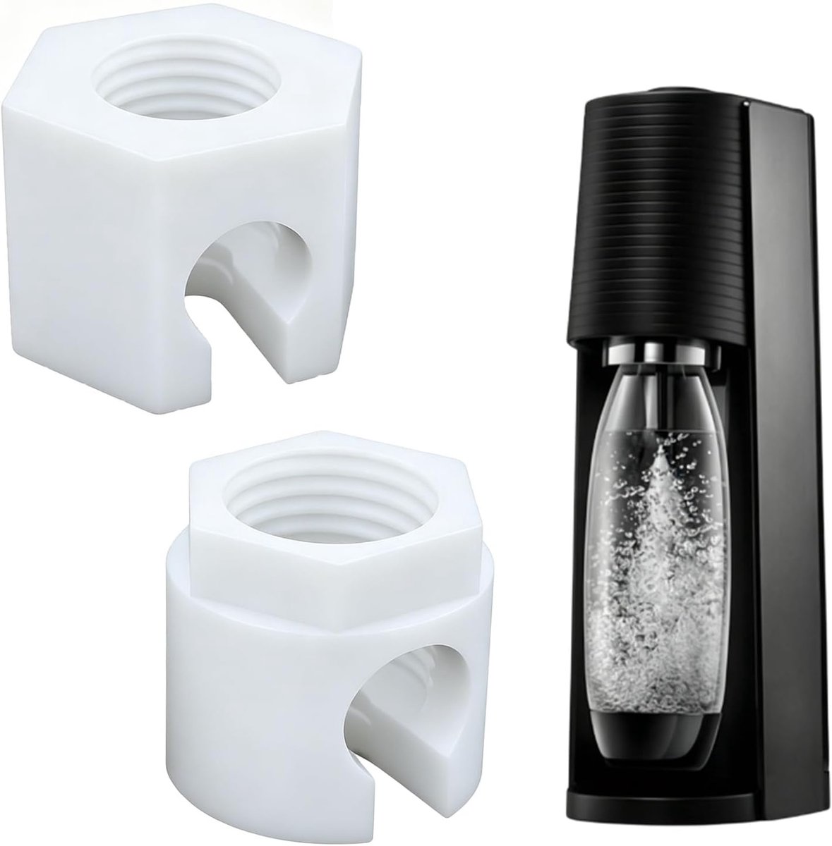 SnelShoppen - Novaly Reservemoer voor Sodastream, Vervangende Snelaansluiting en CO2-slang, Hoge Weerstand, Geschikt voor Crystal 2.0, Jet, Spirit, Ea