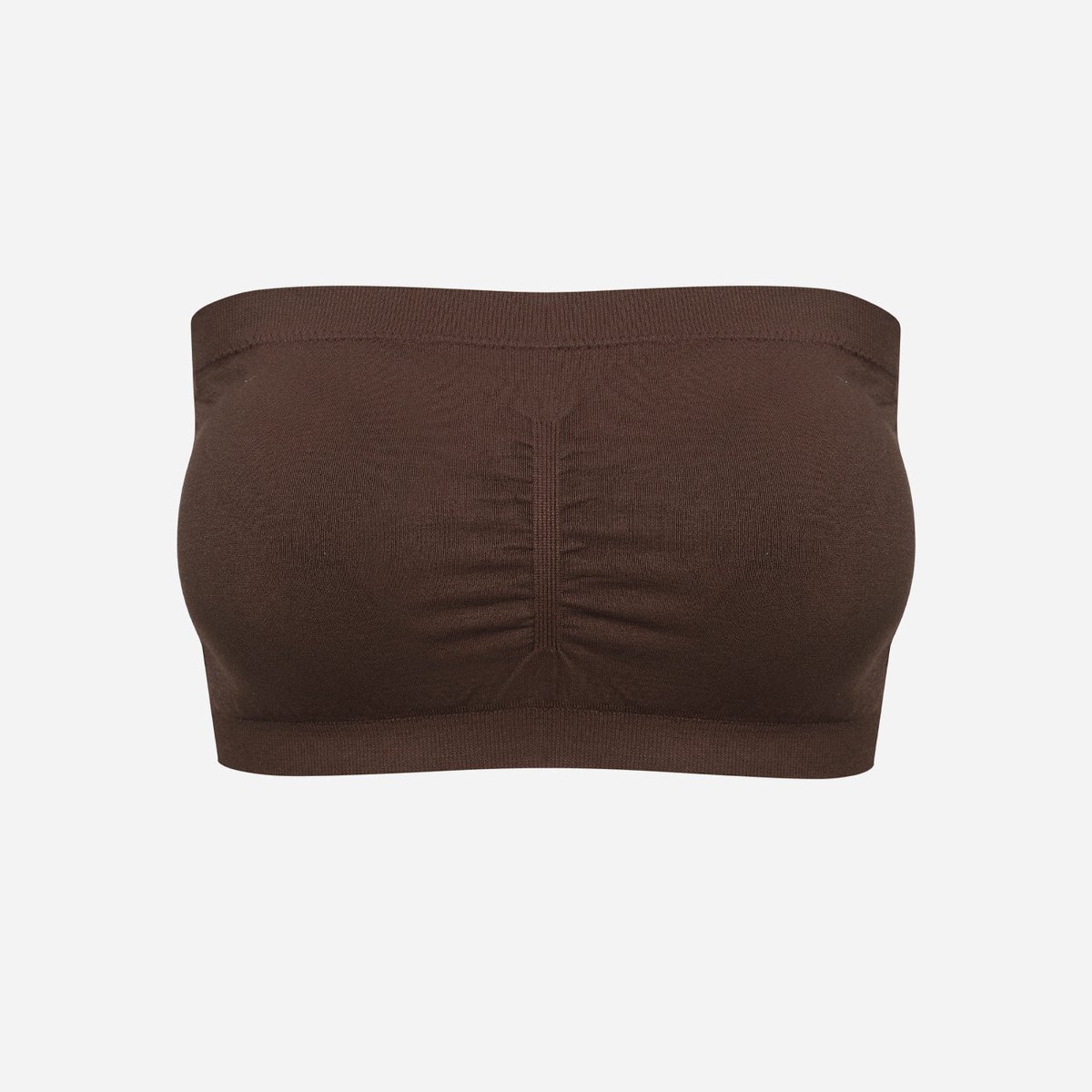 cfab - Bandeau-bh - bruin - 3XL - BH Zonder Beugel Voorgevormd - Ondergoed - Naadlos