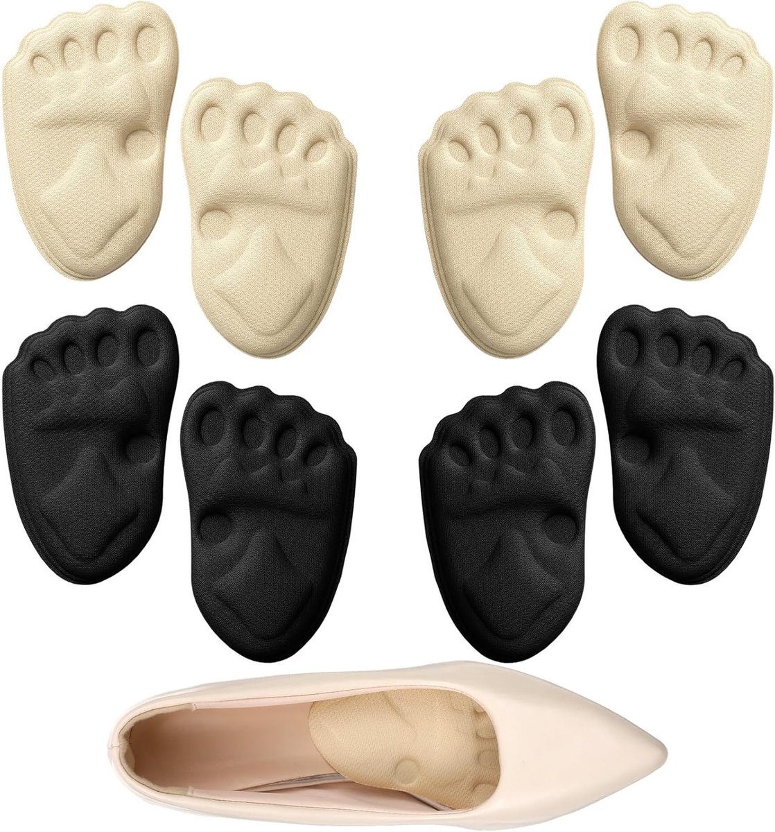 Middenvoetsbeentjes voor vrouwen, antislip kussens voor hoge hakken, pijnverlichting en comfort voor voetballen