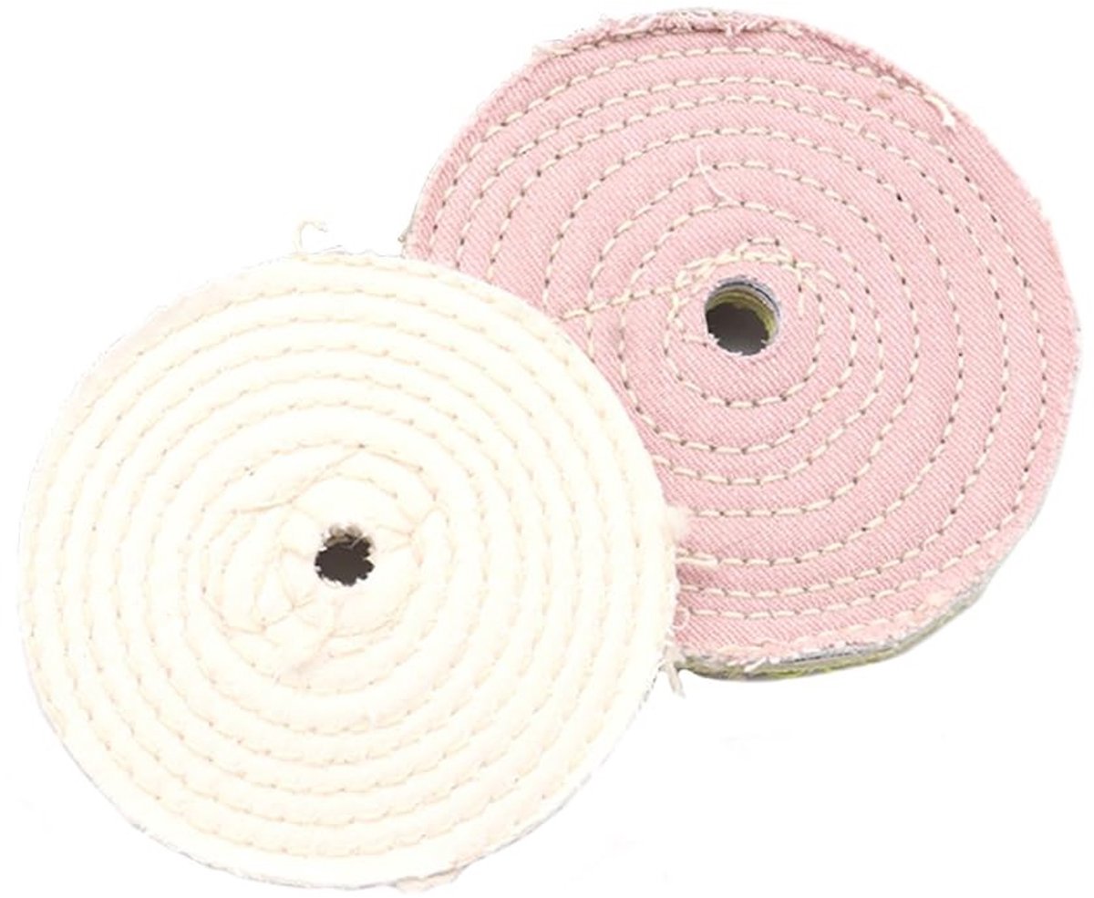 Polijstschijven van Katoen, 2 Stuks 10 inch (250mm) Schuurpad voor Juwelen, Glas en Diamanten Polijsten, Geschikt voor Diverse Machines