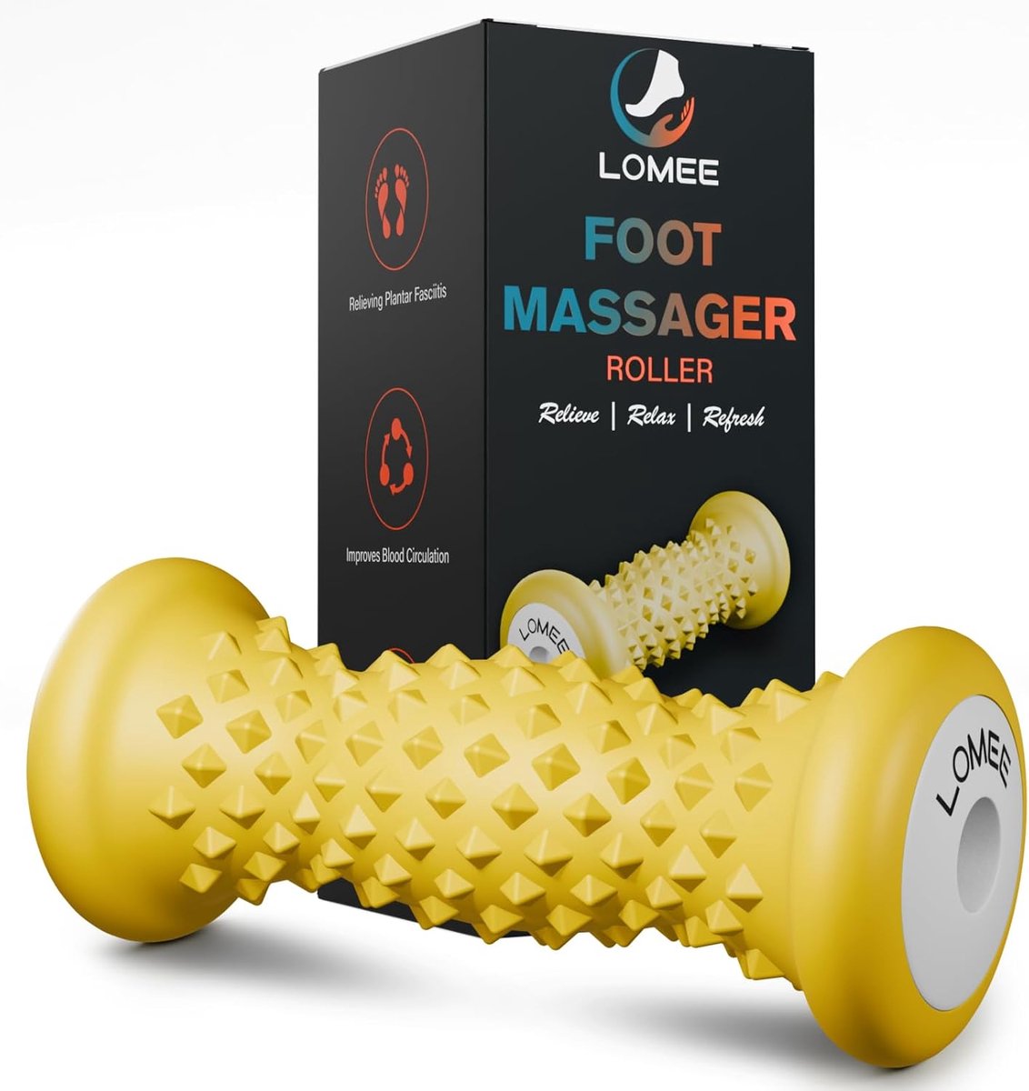 SnelShoppen - Foot Roller Massager voor plantaire fasciitis, voetboog en hielpijnverlichting | Ergonomisch ontwerp, diepe weefselspiermassage, ideaal
