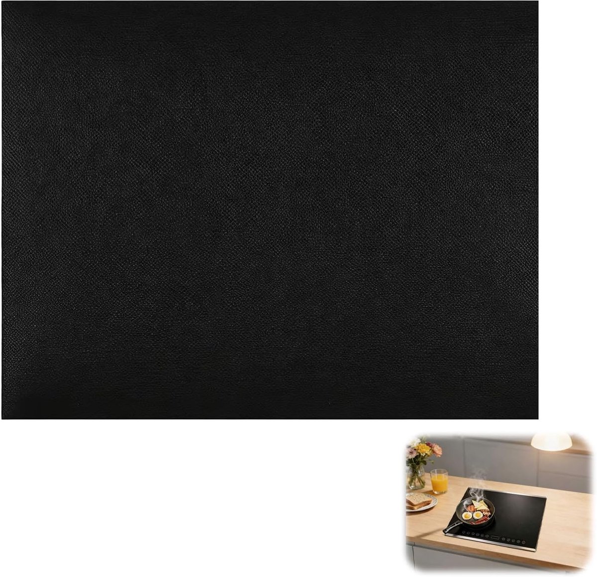 SnelShoppen - 52x61cm Grote Siliconen Inductiekookplaat Beschermmat, Hittebestendige Siliconen Mat, Fiberglas Materiaal, Keuken Accessoire, Onderzette