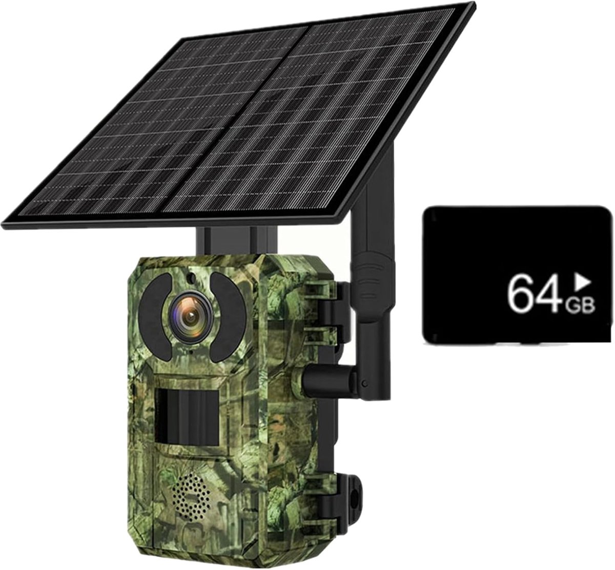 SnelShoppen - Wildlife Camera - Zonne-energie Game Camera met 4G Verbinding, Ultra Hoge Resolutie 2560x1440, Duurzame Batterij voor Natuur Surveillanc