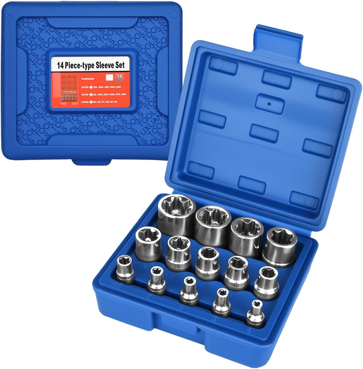 SnelShoppen - 14-delige Torx Sleutelset - CR-V Materiaal voor Professioneel Gebruik - E4-E24 - Ideaal voor Werkplaats en Doe-Het-Zelf Klussen