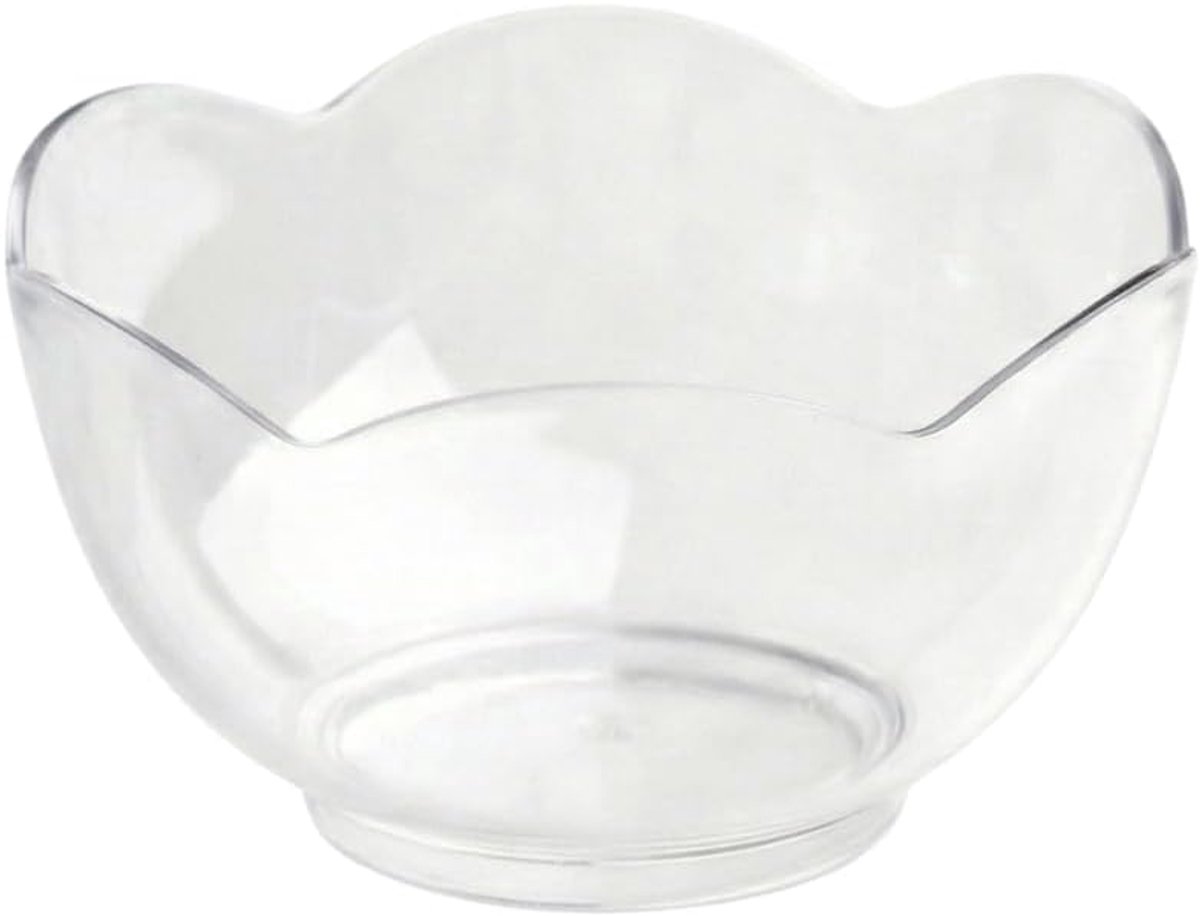 SnelShoppen - 25 Stuks Transparante Mini Lotus Glazen 6 cl - Herbruikbaar en Recyclebaar - 63 mm Diameter - Ideaal voor Feesten, Tuin, Keuken en Campi
