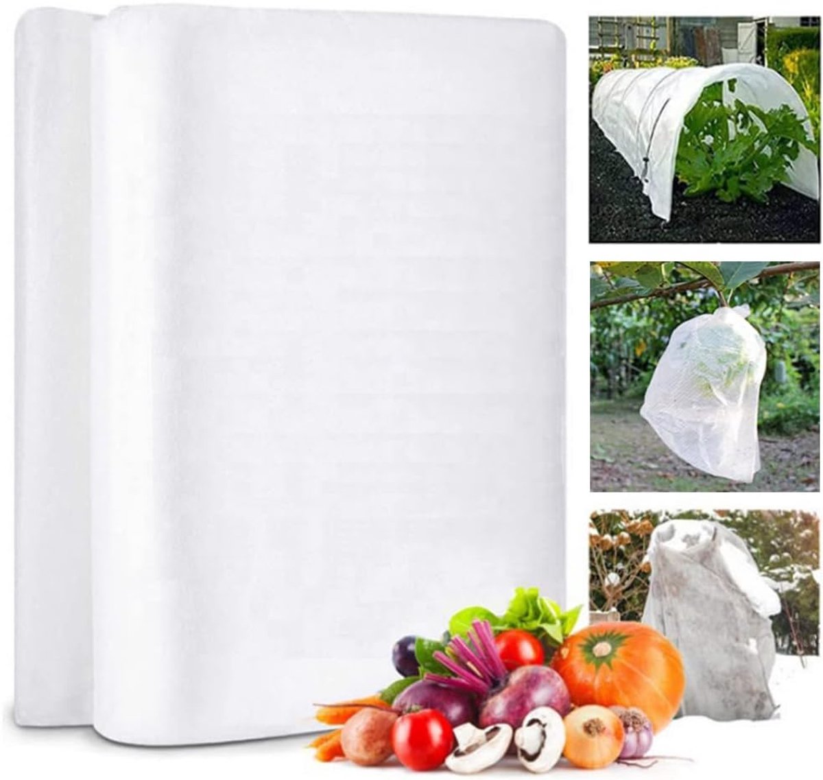 SnelShoppen - Winter fleece voor plantenbescherming 2m x 10m - Tuinfleece, vorstbescherming, ademend, waterdicht, 30 g/m² - Bescherming voor groenten