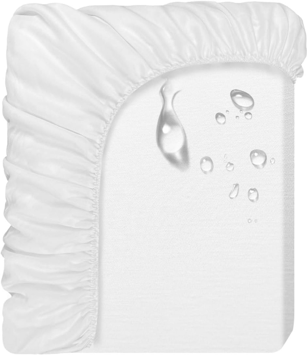 SnelShoppen - Waterproof Matrasbeschermer Tencel Stof Ademend Absorberend Comfortabel 140x200cm - Perfect voor Bed, Camping en Kinderen