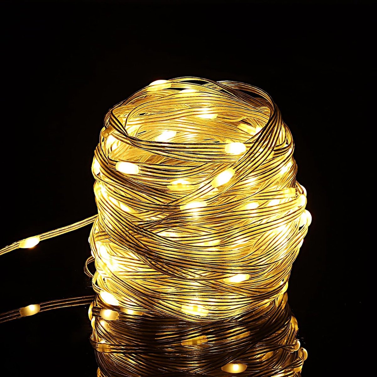 SnelShoppen - Halloween LED Fairy Lights 50m 400 LEDs Warm Wit IP65 Waterproof EU Plug, 8 Modes voor Binnen en Buiten Decoratie, Feest, Tuin, Camping