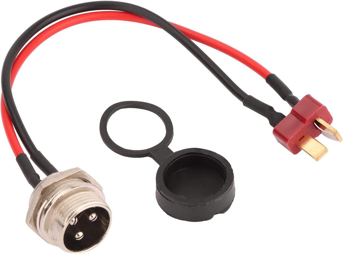 SnelShoppen - DC Hollow Plug Oplaadstekker met Stofbescherming voor Kugoo M4 M4Pro Elektrische Scooter - Duurzaam, Waterdicht, Hoogwaardige Legering