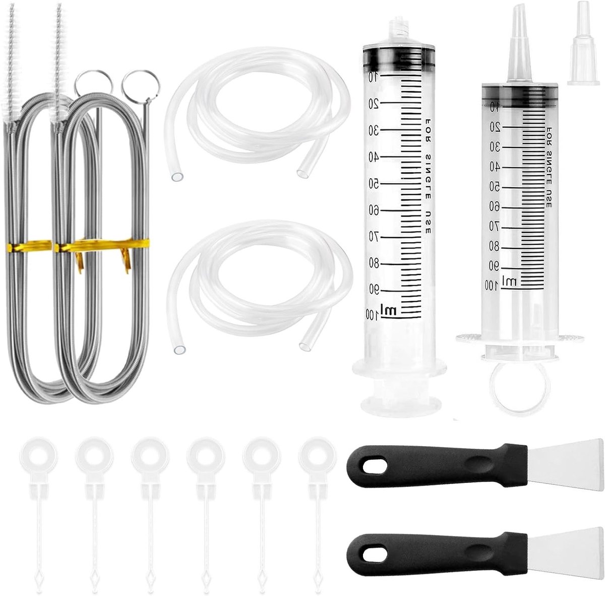 Complete 14-delige set voor het reinigen van de koelkast met herbruikbare borstels, ontdooi-scheppen en afvoersysteem voor een frisse keuken