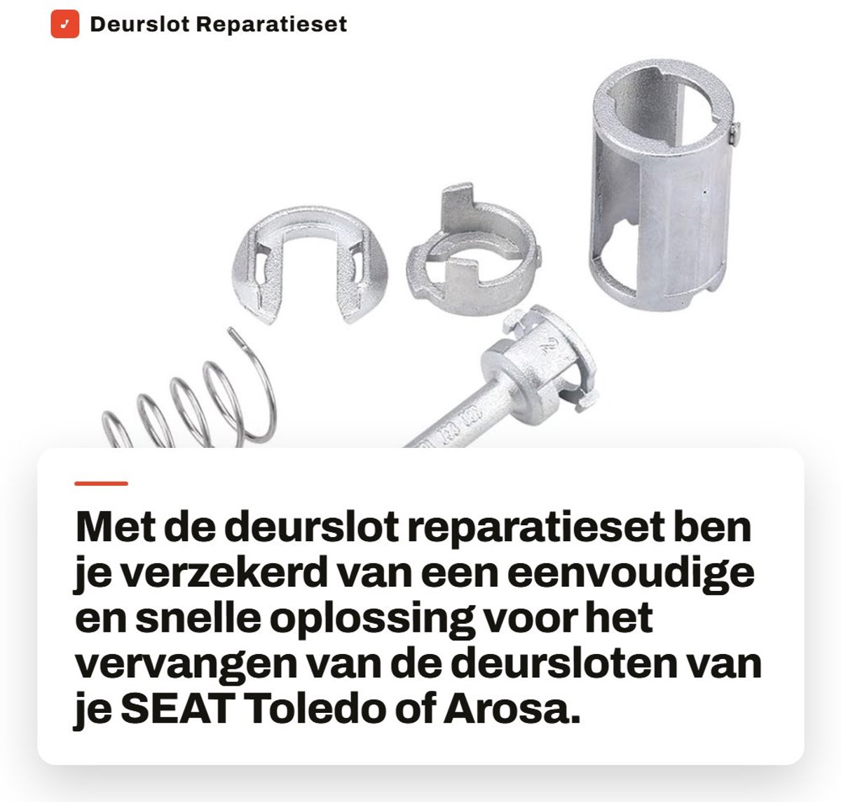Dailygoods- Deurslot Reparatieset Eenvoudige installatie - Vervanging 3B0 837 167/168 - Duurzaam - Professioneel - Geschikt voor SEAT TOLEDO AROSA - Antislip onderdelen