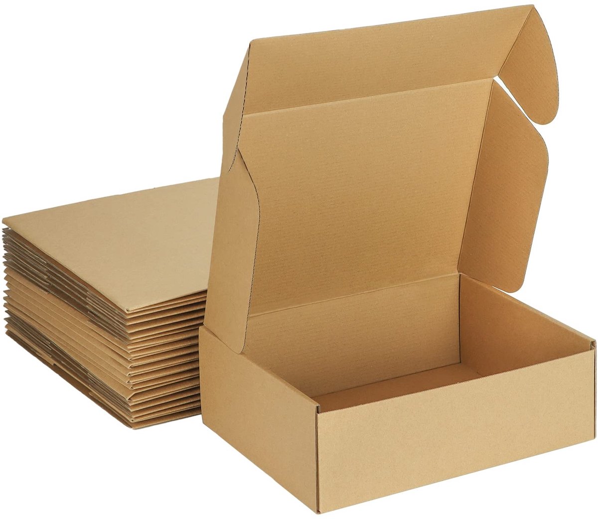 Dailygoods- Verzenddozen 20-delig - 30,5x22,9x10,2cm - Gegolfd Karton - Stevig - Eenvoudig te Monteren - Bruin - Verpakkingsdozen