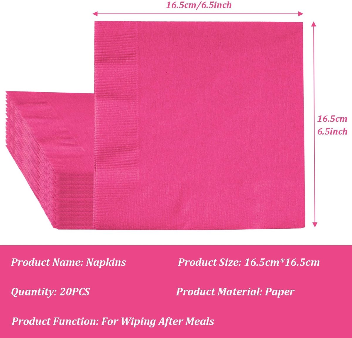 Dailygoods- Feestservies 37 Stuks - Roze Papieren Borden/Servetten - Waterdicht Plastic Tafelkleed - Verjaardag/Bruiloft - Veiligheidswaarschuwing - Handwas. - Feestbenodigdheden