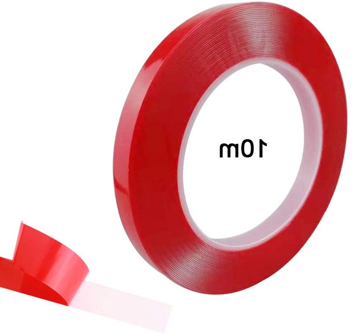 Premium Heavy Duty Dubbelzijdige Acryl Plakband 10m x 10mm, Transparant, Waterdicht, Heetbestendig, Verwijderbaar, Ideaal voor Montage en Klussen
