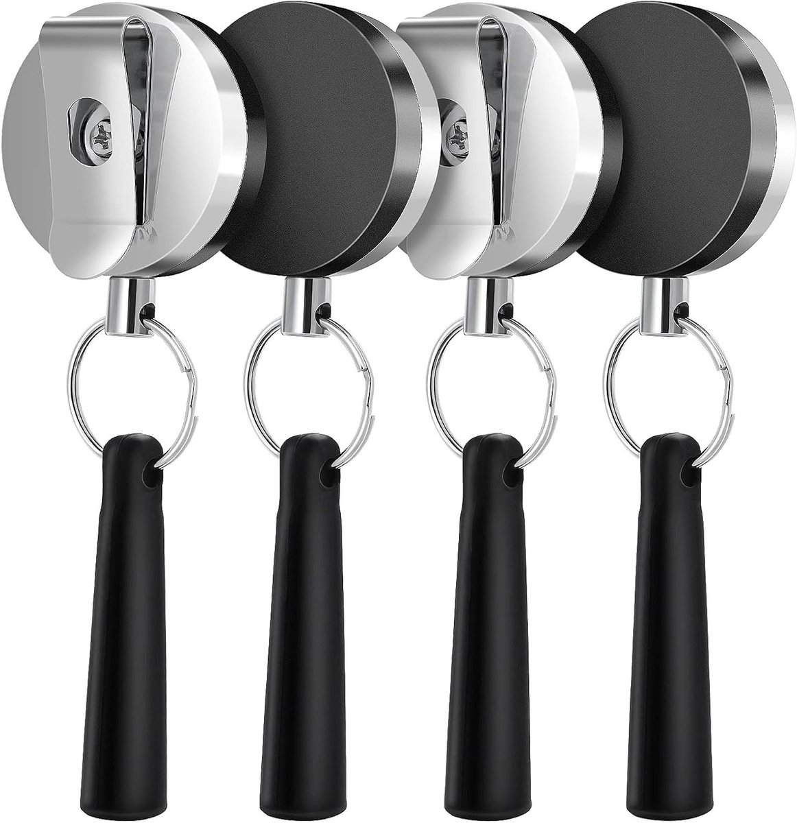 4 Pack Heavy Duty Retractable Pen en Potloodhouder, Ideale Grip voor Markers en Houtbewerkers, Rekbare Siliconen Houder voor Creatieve Klussen