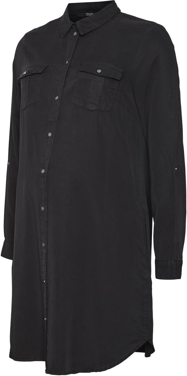Vero Moda Sigga Maternity Lang Mouw Jurk Zwart L Vrouw Black