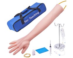 Roossentials Phlebotomy Training Set - Venapunctie Set - Syringe - Gesimuleerde Iv Training Arm - Oefen IV-vaardigheden voor studenten - Met draagtas