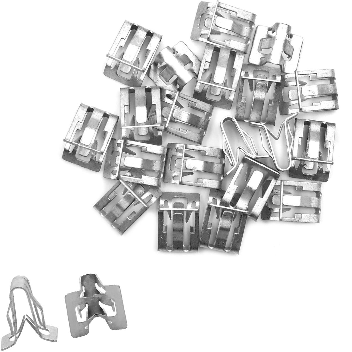 Dailygoods- Clip - Set van 20 Stuks - Duurzaam Metaal - Geschikt voor Auto - Vervanging voor Beschadigde Clips - Eenvoudige Installatie - Klinknagels