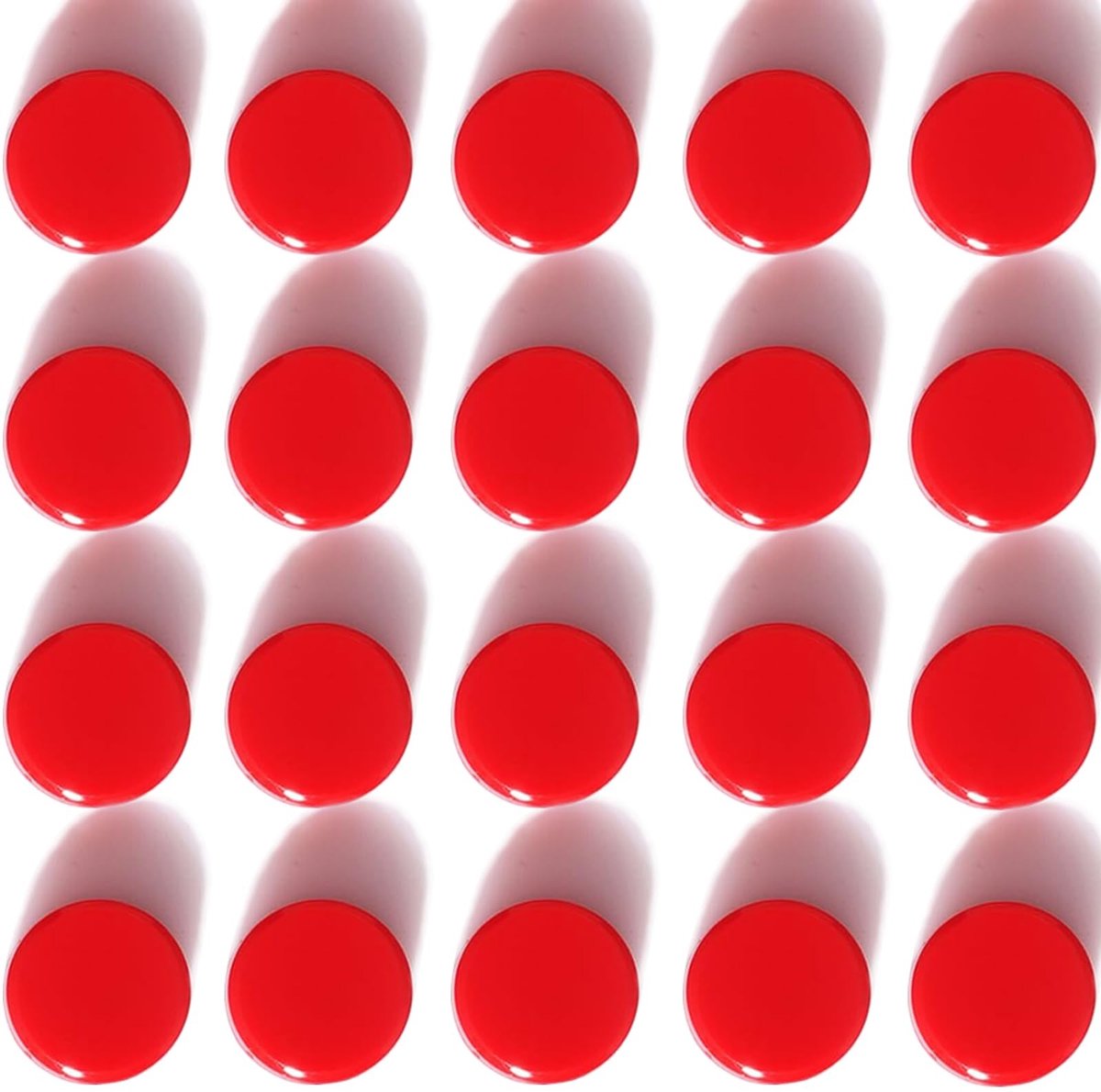 Dailygoods- Koelkastmagneten Klein en Sterk - Magneten voor Magneetbord - Magneten voor Koelkast - Magneten voor Kinderen - Magneten Decoratie - 20 Stuks in Verschillende Kleuren