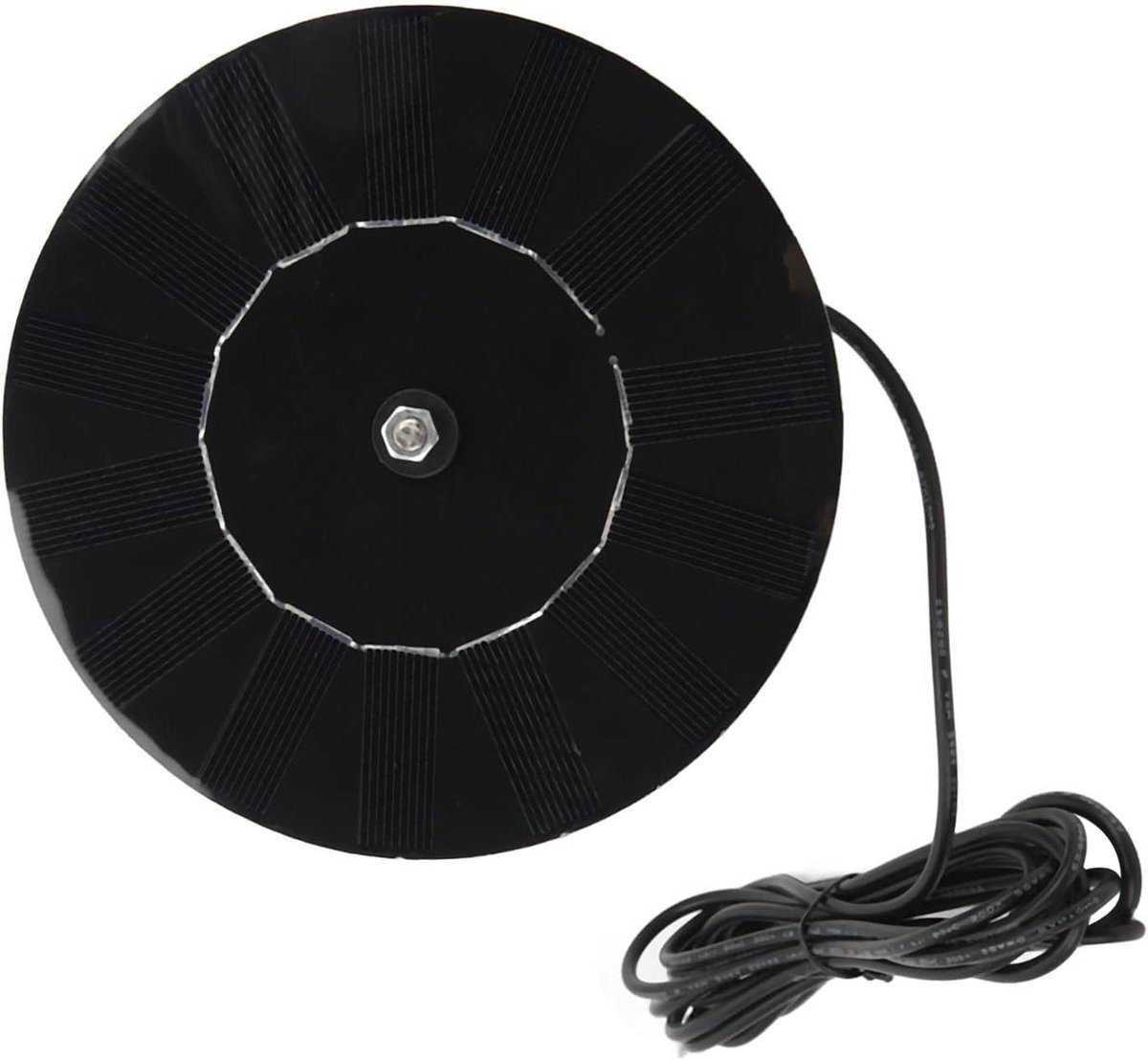 Zonnepaneel - Energiepaneel - Camera Bewaking - Stevige Beugels - 4W Rond - Zwart