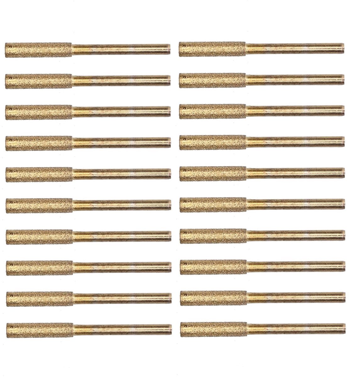 Dailygoods- Kettingzaagslijper 20 Stuks - Diamant Slijpgereedschap - Slijpsteen voor Kettingzagen - 4,0/4,8/5,5 mm - Duurzaam Amaril Materiaal