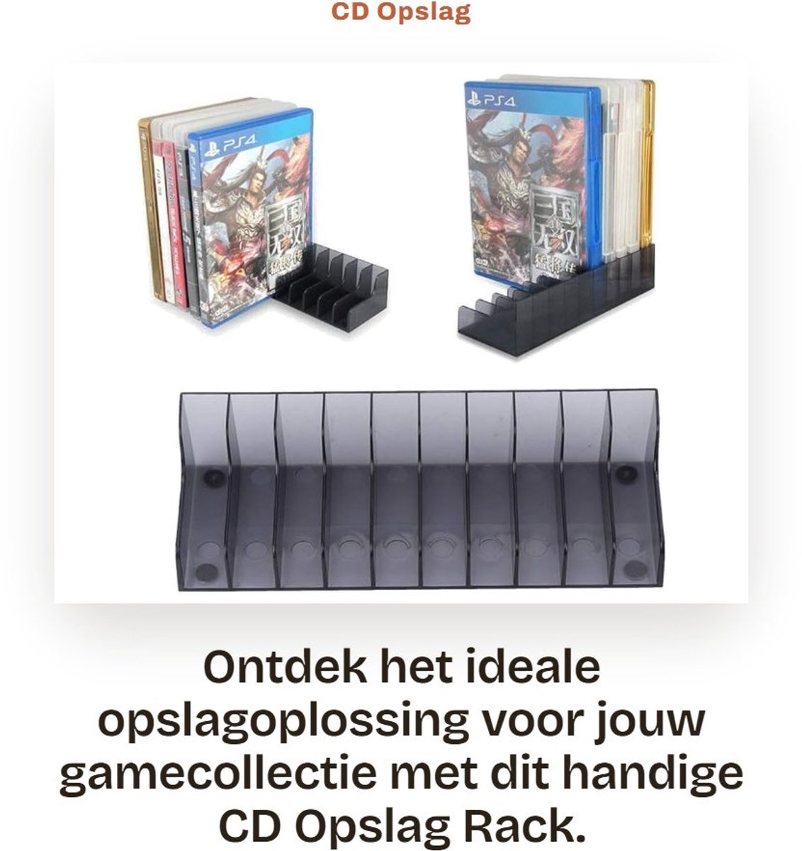 Dailygoods- CD Opslag Rack Grote Capaciteit - Game Card Houder - Beugel voor PS4/SLIM/PRO - Professioneel Ontwerp - Lichtgewicht - Duurzaam Materiaal - Gamecardhouder