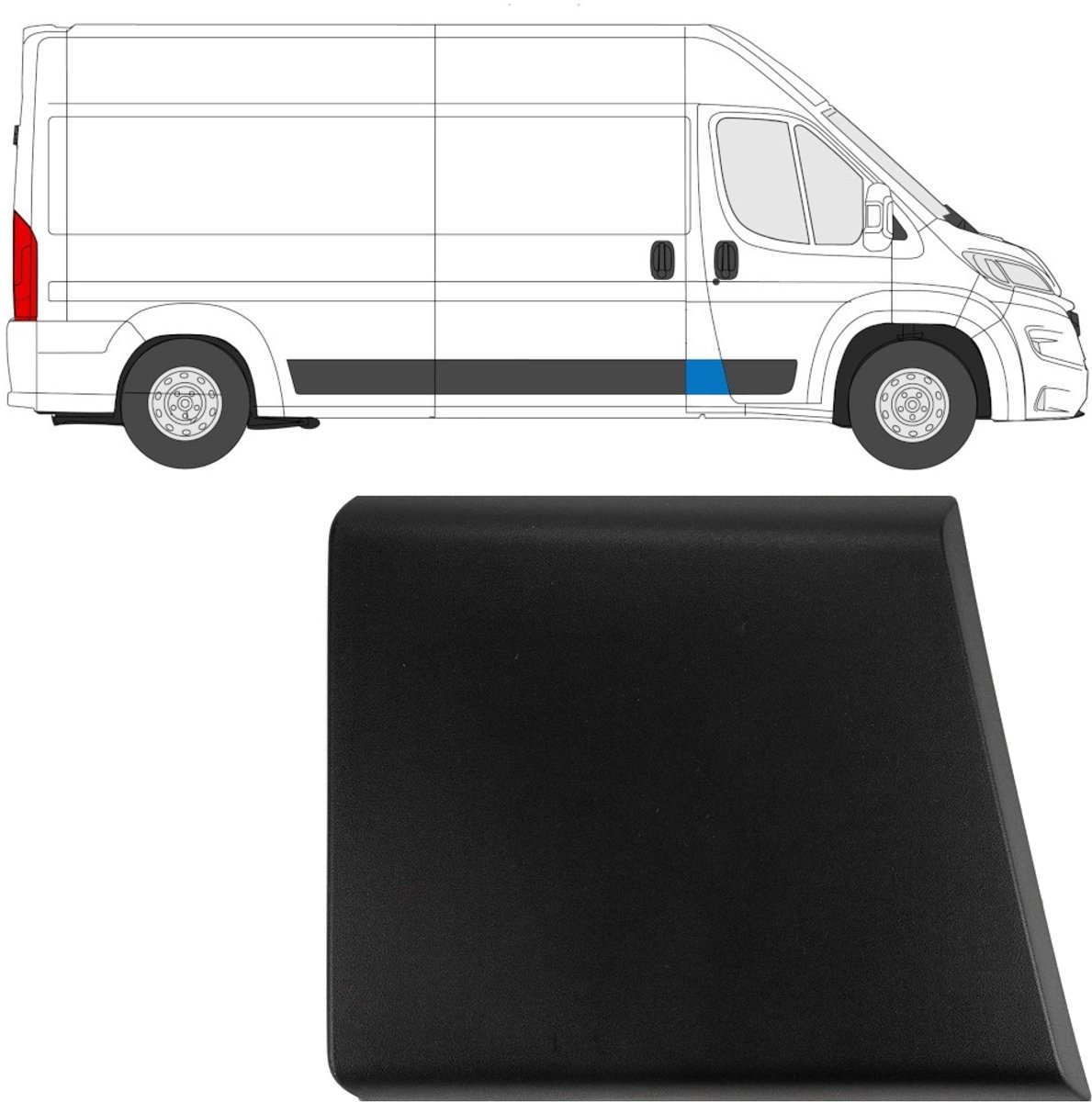 Sierlijst voor stijl voor Citroen Jumper 2018- / Rechts