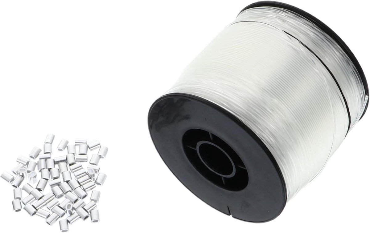 Vislijn Set - Nylon Koord - Vissen Maken - Hoge Treksterkte - 195 Gram - Wit