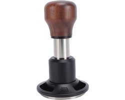 Koffietamper - Espresso tool - Perfecte Espresso - Veerbelast ontwerp - 585 mm - Zilver Walnoot