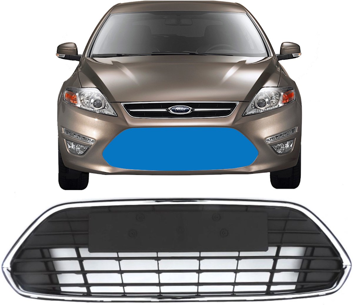 Verchroomde grill voor Ford Mondeo 2010-2015
