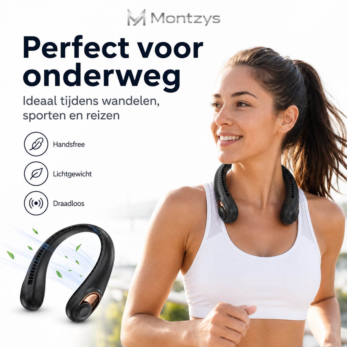 Twenty4seven® Nek Ventilator Pro - Draagbare Nekventilator met Koeling - Mini Nek Fan - Gezichtsventilator & Handventilator - Portable Neck Fan — afbeelding 6