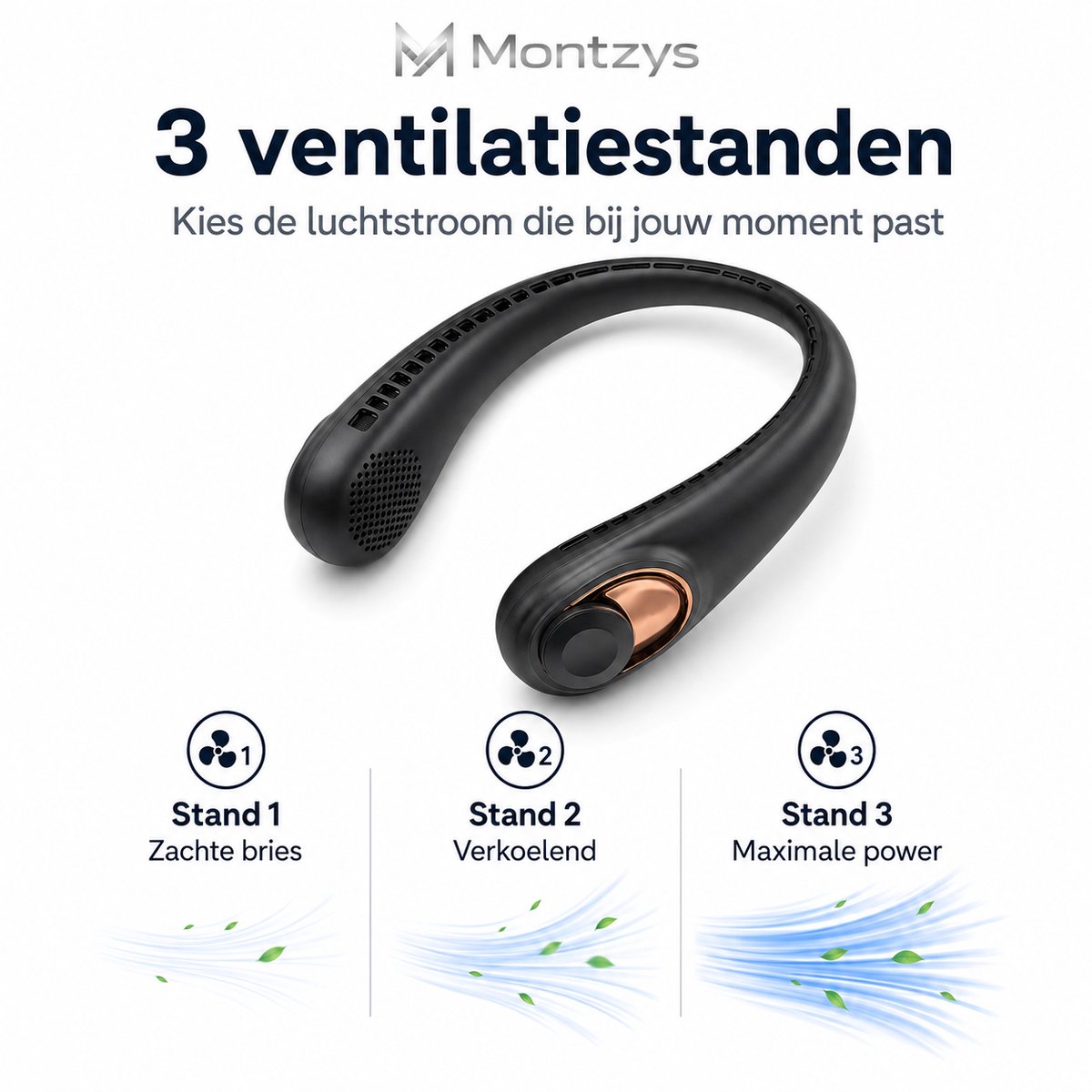 Twenty4seven® Nek Ventilator Pro - Draagbare Nekventilator met Koeling - Mini Nek Fan - Gezichtsventilator & Handventilator - Portable Neck Fan — afbeelding 2