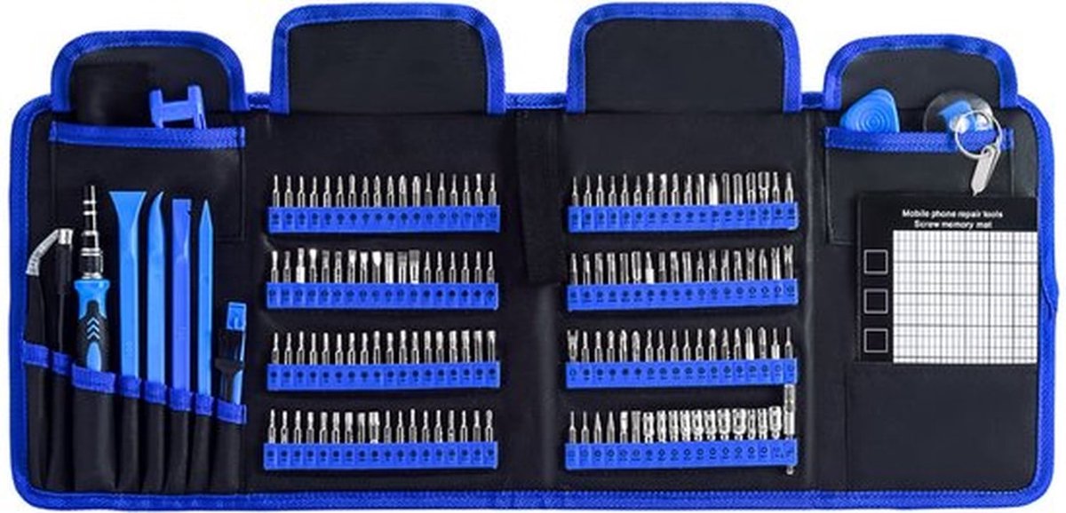 168-delige precisieschroevendraaierset voor elektronica – Multitoolset geschikt voor mobiele telefoons, laptops, tablets, enz.
