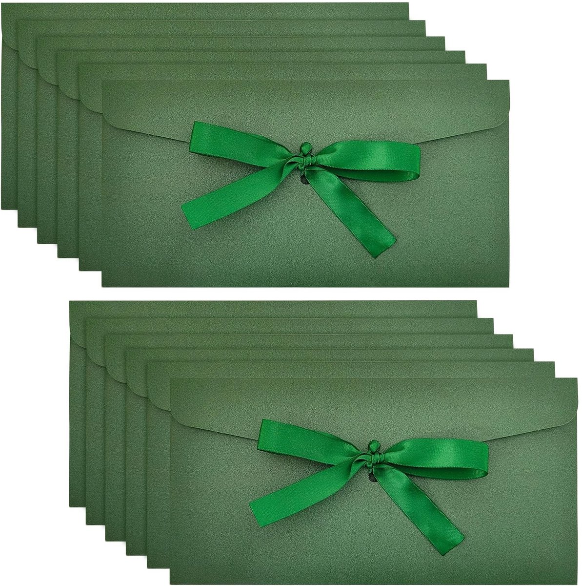 Dailygoods- Enveloppen 22x11 cm - 12-pack Kraftpapier - Parelmoer Glanzend - Geschenken - Bruiloft/Verjaardag - Duurzaam Materiaal - Geld-enveloppen