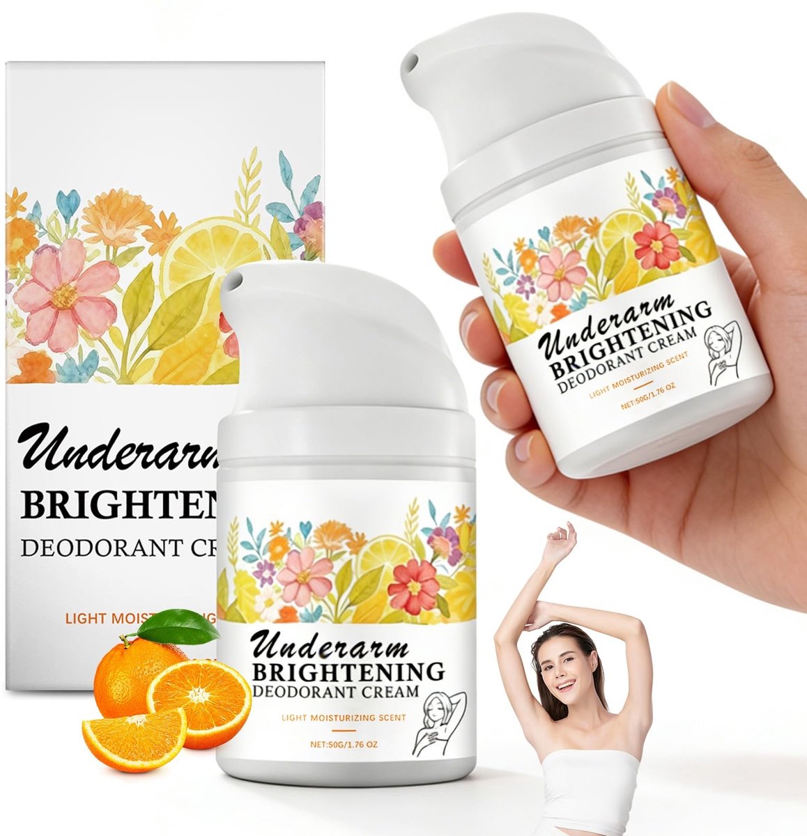Dailygoods- Lichaamscrème 2 stuks - Huidverlichtende Verzorging - Vermindering Donkere Plekken - Intensief Hydraterend - Zachte Formule voor Gevoelige Huid - Huidverlichtende Crème