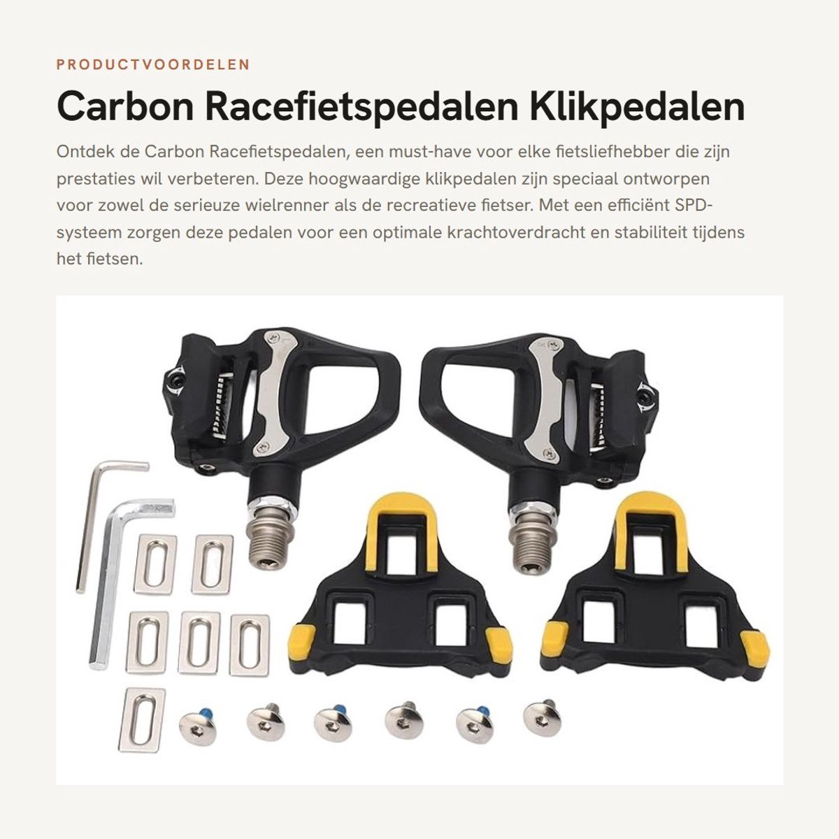Dailygoods- Racefietspedalen met SPD-systeem - Klikpedalen - Zelfsluitende Pedalen - Chroom-moly-as - Verstelbare Spanning - Lichtgewicht en Duurzaam