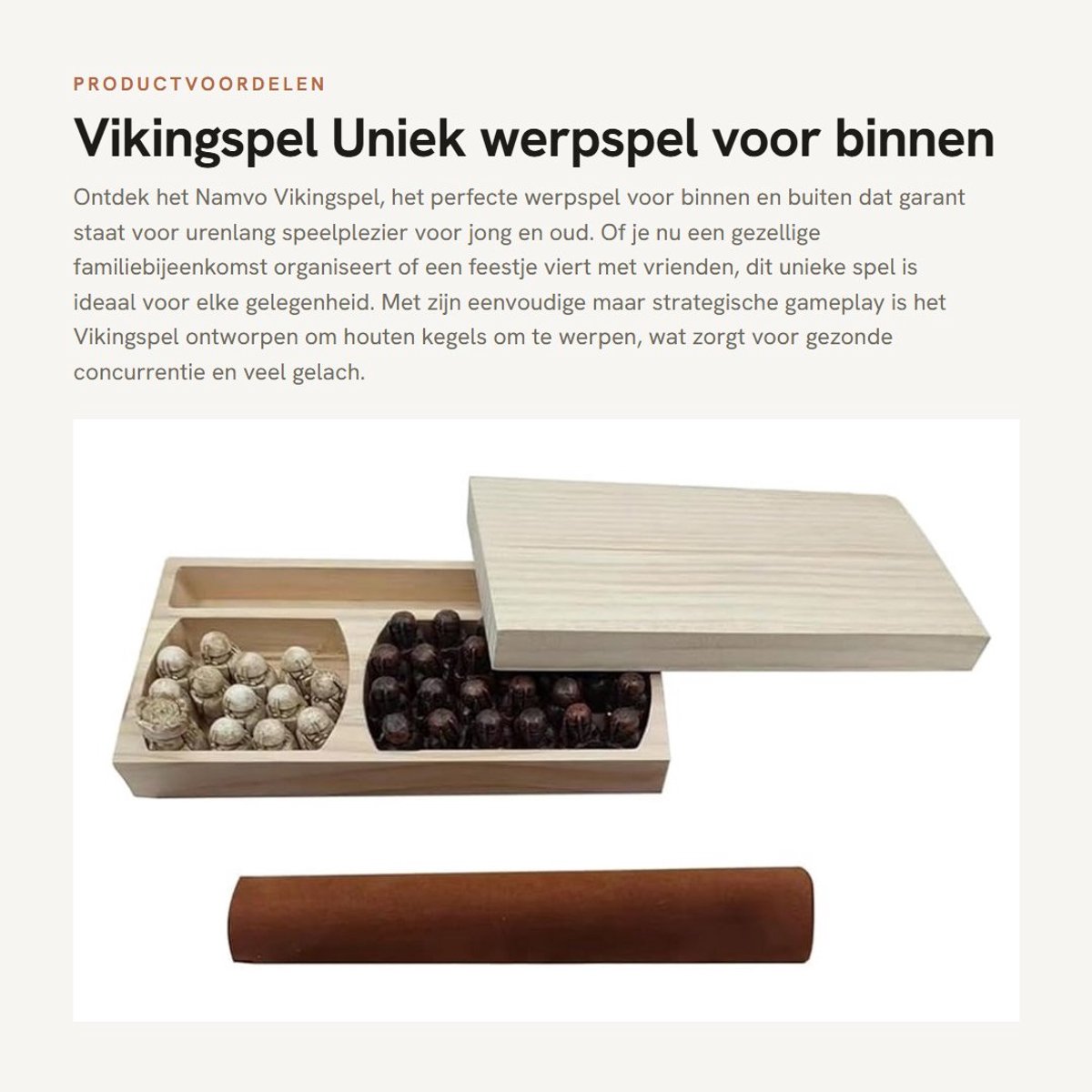 Dailygoods- Vikingspel uniek vormgegeven - werpspel - familiespel - geschikt voor binnen/buiten - duurzaam hout - eenvoudig op te bouwen