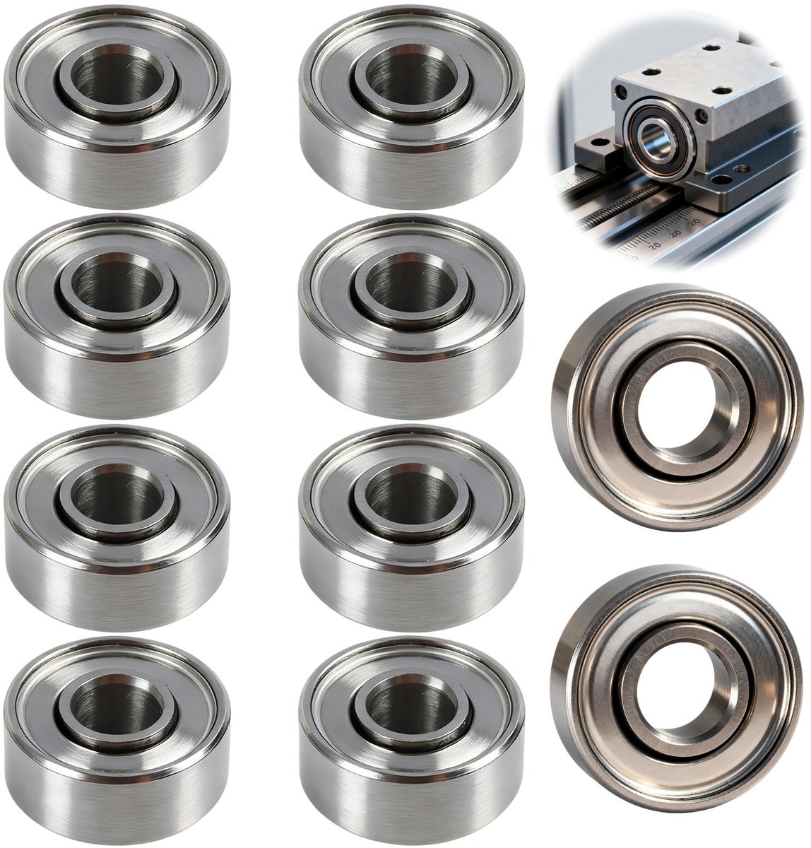 Dailygoods- Kogellagers 10 stuks - 693ZZ - 3 mm x 8 mm x 4 mm - Dubbele afdichting - Hoogwaardig lagerstaal - Roestbestendig en corrosiebestendig - Lagers